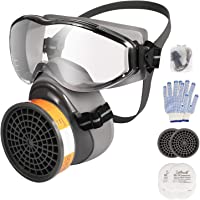 Zelbuck 8100 Cubierta de la Cara Reutilizable con Doble Filtro para Pintura- Polvo-Productos Químicos-Lijado a Máquina…